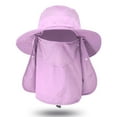 thumbnail image 2 of WTOBBY Unisex Wide Brim Solar Fisherman Hat, Family UV 50+ Sun Hat with Cooling Technology for Couples Hiking Trips and Beach Vacations, Ventilated Design,Purple Pink, 2 of 5
