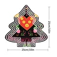 thumbnail image 5 of Vibrant Metal Hanging Christmas Tree Wind Spinner - Festive Design with Red Heart Colorful Dots & Flowers for Garden Decor, 5 of 5