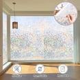 thumbnail image 7 of VEGCOO Static Cling Privacy Window Film with 3D Laser Embossed Pattern (Moon, 31.5"x78.7") - Non-Adhesive, UV Blocking, Easy Install for Bathroom, Bedroom, Front Door, 7 of 7