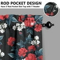 thumbnail image 5 of Pioneer Kitchen Curtains and Valance Set 24 Inch Tier Roses Cotton Curtains Small Drapes for Cafe Living Room Bathroom Farmhouse 3 Pieces Set Rod Pocket, 5 of 6