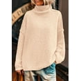 thumbnail image 5 of PRETTYGARDEN Womens Turtleneck Long Sleeve Sweater Fall Trendy Loose Fit Knit Tops Oversized Pullover Sweaters, 5 of 10