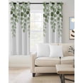 thumbnail image 2 of Sage Green Eucalyptus Leaves Kitchen Curtains Spring Country Botanical Cafe Short Curtains for Bathroom Blackout Window Curtain Grommet Small Window Treatment Drapes for Bedroom Living Room 42"x45"x2, 2 of 9