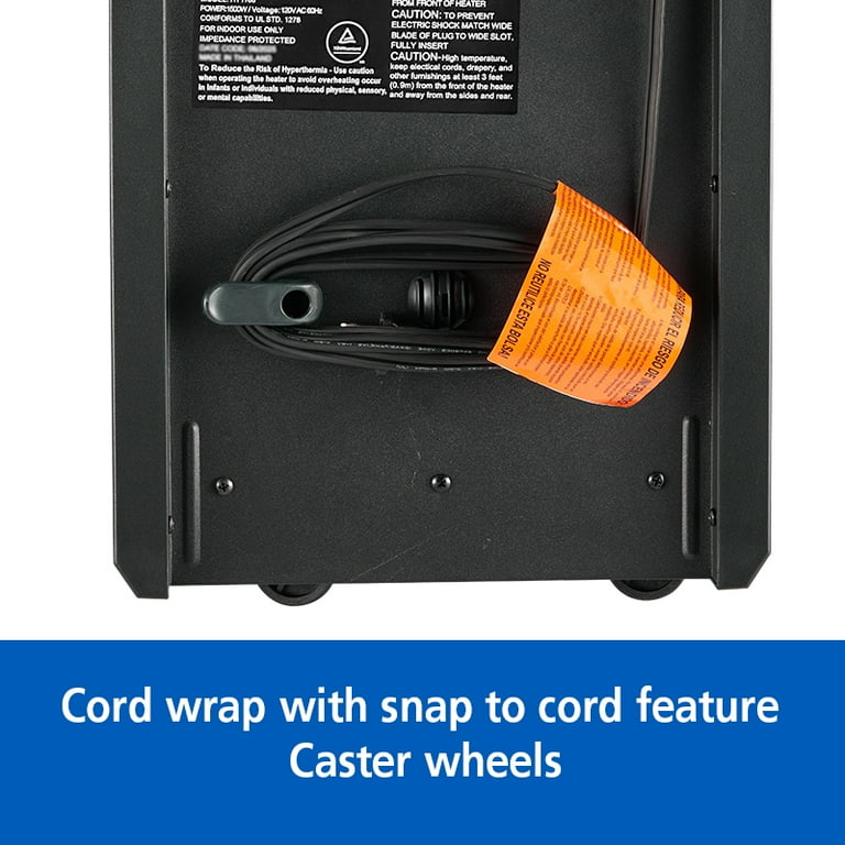 Mainstays New1500W Electric 4-Element Infrared Cabinet Space Heater for Indoor