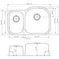 thumbnail image 2 of American Imagination AI-27616 18 Gauge 31.5 Inch Kitchen Sink In Chrome, 2 of 2