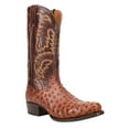 thumbnail image 2 of Dan Post Boots Mens Marco Full Quill Ostrich Square Toe Pull On Cowboy  Mid, 2 of 5