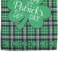 thumbnail image 4 of Northlight Happy St. Patrick's Day Plaid Outdoor House Flag - 28" x 40", 4 of 7