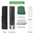 thumbnail image 4 of Yeshouse Carpa plegable de 4 x 4 metros (13 x 13 pies) para todo tipo de clima con mosquitera - Refugio solar de acero resistente de 6 lados con bolsa de transporte - Carpas tipo pabellón para patio, 4 of 8