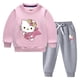 thumbnail image 4 of Hello Kitty nueva ropa para niños pantalones con capucha traje para niños y niñas terciopelo grueso cálido invierno traje de dos piezas de manga larga, 4 of 5