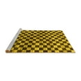 thumbnail image 2 of Ahgly Company Machine Washable Indoor Square Checkered Yellow Modern Area Rugs, 7' Square, 2 of 4