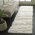thumbnail image 2 of SAFAVIEH Casablanca Delmar Solid Shag Runner Rug, Ivory, 2'3" x 8', 2 of 10