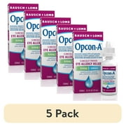 (5 pack) Opcon-A Eye Allergy Relief Drops for Itchy Red Eye Relief with Antihistamine & Redness Reliever, 0.5 fl oz
