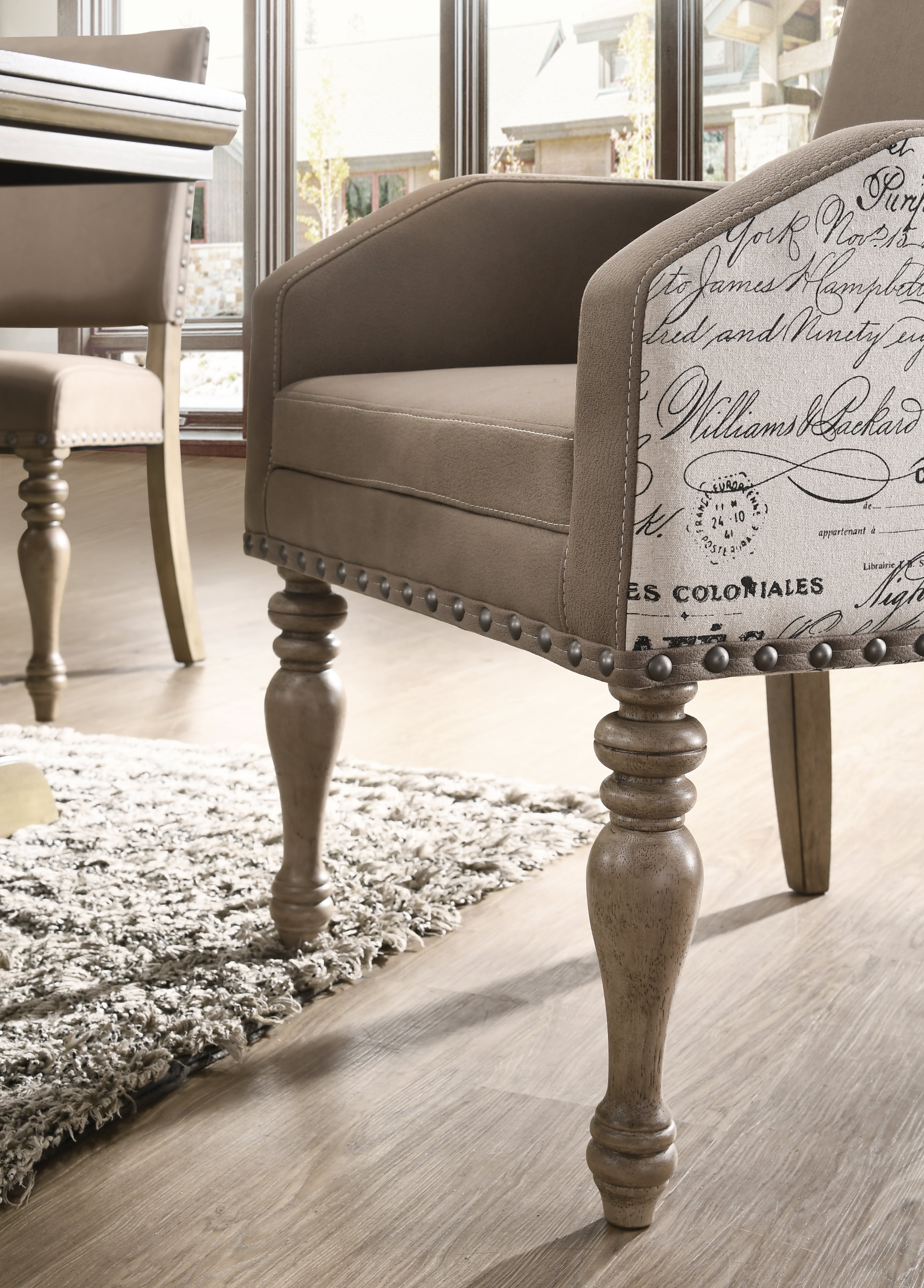 Birmingham 7-Piece Driftwood Finish Butterfly Leaf Table with Nail Birmingham 7-Piece Driftwood Finish Butterfly Leaf Table with Nail