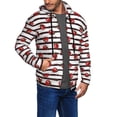 thumbnail image 2 of Naloa Ladybugs on Black and White Striped1 Men’s Hoodies, Zip up Hoodie, Sweatshirts,Hoodies for Men Sizes S-3XL-Medium, 2 of 5