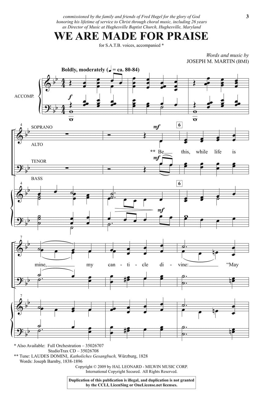 Shawnee Press We Are Made for Praise ORCHESTRATION ON CD-ROM Arranged by Stan Pethel