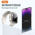thumbnail image 3 of KOMI 2 Pack 2 in 1 Waterproof Case for Apple Watch Series 8 7 41mm, Straight Edge PC Front & Back Bumper with Tempered Glass Screen Protector 360 Protective Cover for iWatch 41mm, 3 of 5