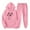 Pink, variant on ibuvkizy 2 Piece Sets for Women Fall!Men's and Women's Sports Tracksuits Long Sleeve Pullover Hoodies Sweatshirt Loose Coat and Sweatpants Fall Winter Suit White,XL