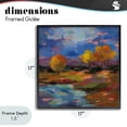 thumbnail image 4 of Stupell Industries Contemporary October Glow Lakeside Reflection Black Framed Giclee Art, 17 x 17, by Silvia Vassileva, 4 of 8