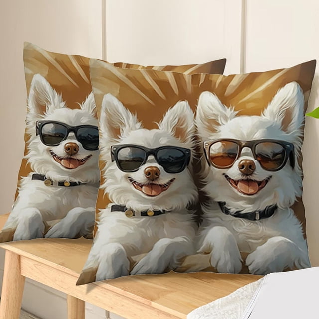 Funda de cojín decorativa | Funda de cojín de tela flocada de 45x45 cm | Diseño con estampado animal para sofá, dormitorio y sala de estar | Juego de 1