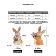 thumbnail image 5 of Biekopu Solar Powered Animal Garden Decor Cute Cat/Bunny Figurine Light Up Statue Festival Decor, 5 of 7
