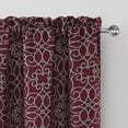 thumbnail image 3 of VCNY Home 2-Piece Versailles Burgundy Blackout Curtain Panel Set, 38" x 63", 3 of 5