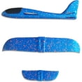 thumbnail image 2 of Airplane Toys, 19" Large Throwing Foam Plane, 2 Flight Mode, Foam Gliders, Flying Aircraft, Birthday Gift for Kids 3+ Year Old Kids,Outdoor Sport Game Toys, Party Favors [Blue], 2 of 6