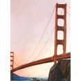 thumbnail image 3 of Coucher de Soleil sur le Pont golden gate - Toile 36"x48 Pouces - Impression sur Demande, 3 of 5