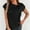 Black, variant on 1 Pcs Business Casual Tops for Women Blouses Dressy 2025 Summer Short Sleeve Ruffle Satin Work Office Attire