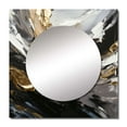 thumbnail image 2 of Designart "Cadence Of Delight Abstract Black And Gold III" Abstract Painting Square Mirror For Wall Decor - Large Gold Square Mirror Printed Wall Decor - Modern Square Living Room Mirror, 2 of 5
