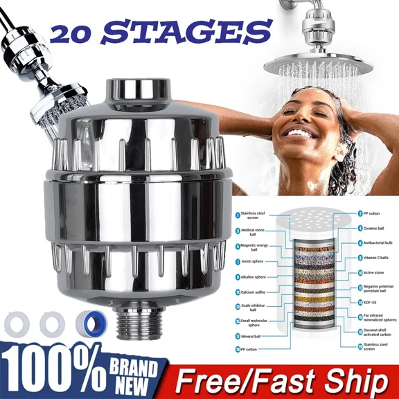 20 Stage Shower Head Water Filter Hard Water Softener|Filter Cartridge Vitamin C