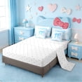 thumbnail image 3 of Erosebridal Dreamy Princess Bowknot 7-Piece Bedding Comforter Set,Blue Vintage Damask Flower King Bedding Sets For Girls Kids,Reversible, 3 of 7