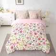 thumbnail image 2 of Feelyou Spring Garden Floral Twin Bedding Sets 7-Piece, Farmhouse Flower Bedding Comforter Set, Vintage French Style Reversible Sheet Sets, Luxury Bedroom Decor, 2 of 7