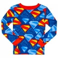 thumbnail image 2 of Superman Suit and Logos Boy's 4-Piece Pajama Set-Size 6, 2 of 5