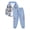 Blue, variant on PureChapter Boys Clothing Sets Plaid Color Block Hooded Button Jacket & Jogger Pants 2-Piece Casual Outfits for Kids 7-15 Years