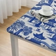 thumbnail image 5 of WYYP Pagoda Trees Buildings Square Tablecloth 100% Polyester Fiber 46*46, 5 of 8