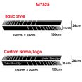 thumbnail image 4 of 2pcs Coche Falda Lateral Pegatina De Rayas Largas Nombre Personalizado Película De Vinilo Envoltura Pegatinas De Ajuste Universal DIY Accesorios De, 4 of 4