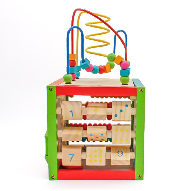 Details about   Learning Bead Maze Cube 5 in 1 Activity Center Spin Toddler Educational Toy Wood 