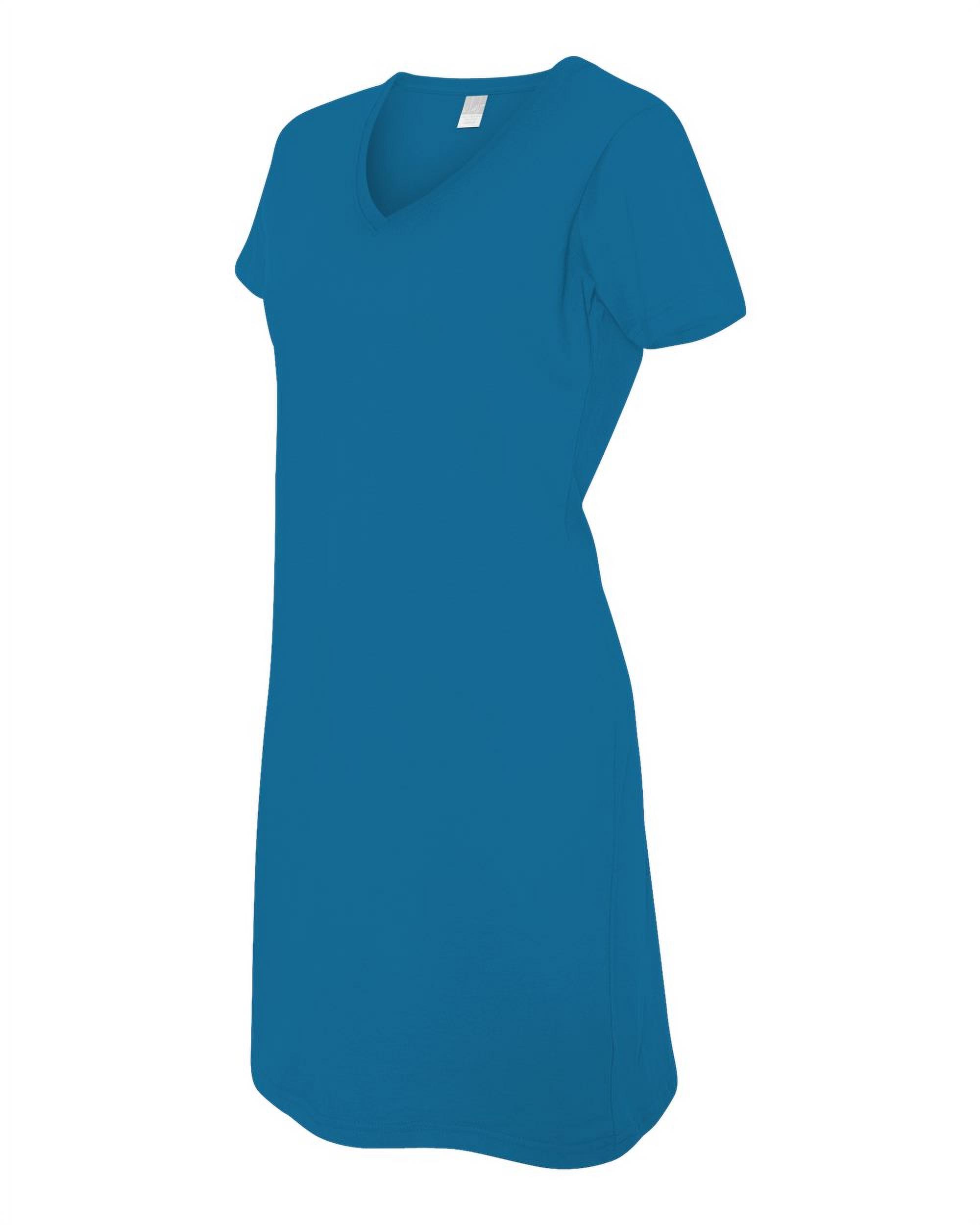 LAT - Women's Fine Jersey V-Neck Coverup - 3522 - Cobalt - Size: L/XL - image 2 of 5