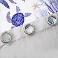 thumbnail image 4 of Feelyou Cartoon Sea Turtle Black Out Curtains, Kawaii Ocean Animal Curtains Pack of 2 (42x63 Each), Seashell Starfish Coral Bedroom Curtains, Blackout Curtains Home Decor, 4 of 6