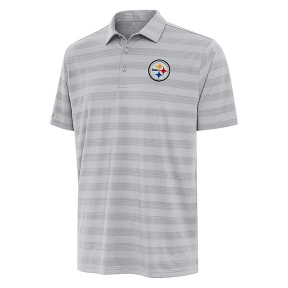 Men's Antigua Gray Pittsburgh Steelers Tunnel Polo