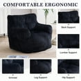 thumbnail image 4 of PORKISS Bean Bag Chairs, Soft Tufted Foam Lazy Sofa with Corduroy Fabric for Dorm Bedroom Living Room, Single Leisure Accent Sofa Chair for Adults Teens, Black, 4 of 13