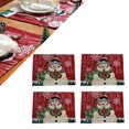 thumbnail image 1 of de mantel , mantel de decoración de año nuevo navideño, fi , festival en casa, , cubierta de Placemat 4pcs Baoblaze Fiesta de Año Nuevo, 1 of 7
