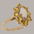 thumbnail image 2 of LBG British Made Solid 14k Rose Gold ring with Natural Opal & Citrine Womens Engagement Ring - 33 size options - Size 9.75, 2 of 6