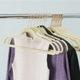 thumbnail image 5 of VECELO 100 Pack Velvet Non-Slip Heavy Duty Adult Hangers with 360° Swivel Hook, Ultra-Thin Space Saving Clothes Organizer for Coats Shirts Dresses Closet Storage-Beige, 5 of 11