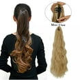 thumbnail image 1 of SAYFUT 18" Hair Extensions Long Big Wavy Claw Curly Ponytail Min Claw Clip in Hair Piece Pony Tail Synthetic Ponytail Hair Extension (Black, Medium Brown, Blonde), 1 of 7