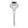 thumbnail image 3 of Sterling Silver Rhodium-Plated Diam. & Garnet Ring (Size 9) Made In India qbr11jan-9, 3 of 4