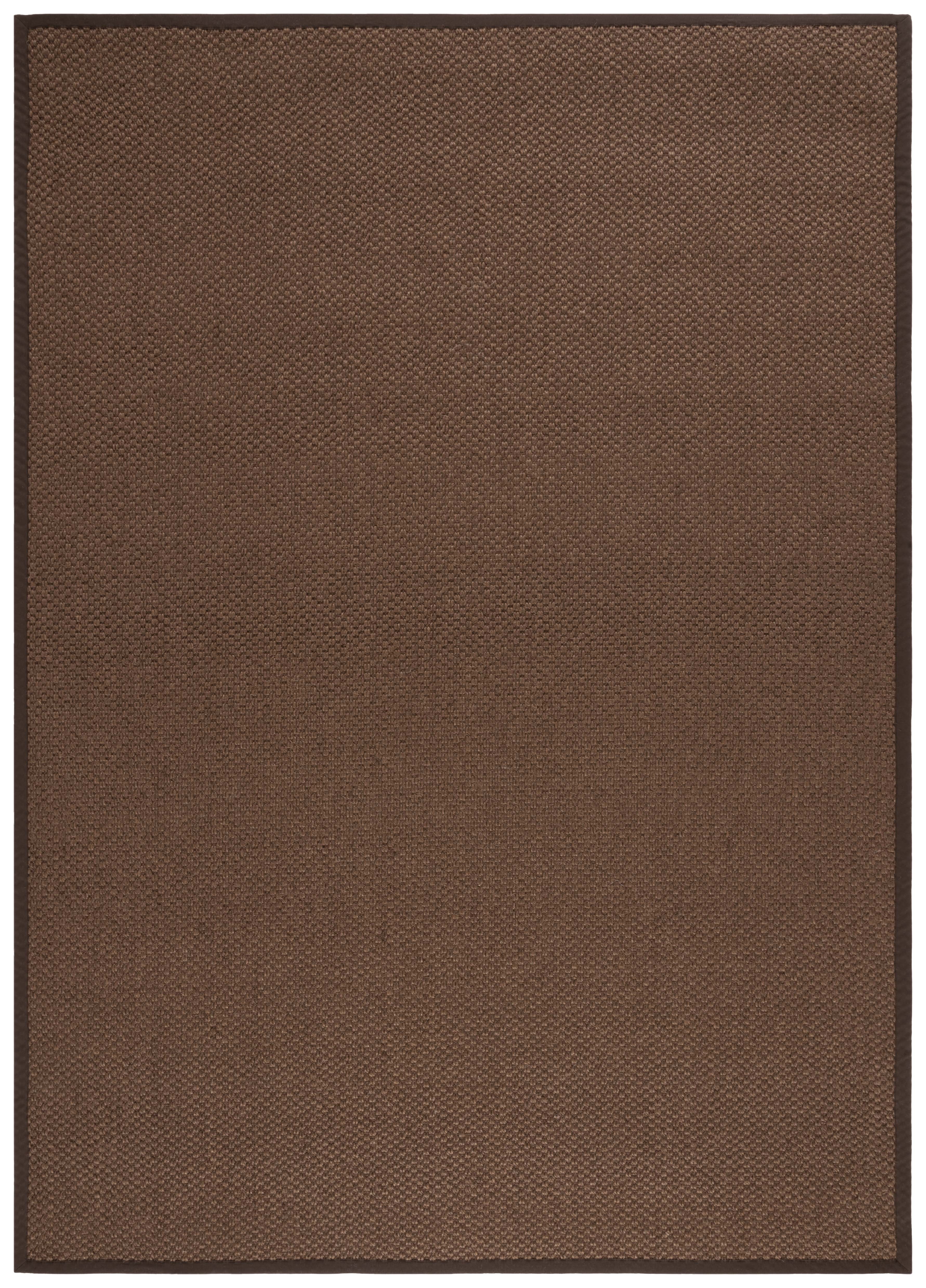Safavieh Natural Fiber Charlene Bordered Area Rug, Chocolate, 9' x 12'
