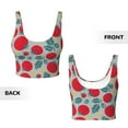 thumbnail image 6 of Uemuo Tomato Pattern Women's Sports Bra - High Impact Support, Breathable, and Comfortable Athletic Bra for Running, Yoga, and Workouts, 6 of 9