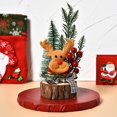 thumbnail image 4 of POINTERTECK Mini Wooden Bottom Christmas Tree Decoration LED Light Desk House Ornaments, 4 of 9