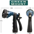 thumbnail image 4 of GREEN MOUNT Water Hose Nozzle Spray Nozzle, Metal Garden Hose Nozzle with Adjustable Spray Patterns, Perfect for Watering Plants, Washing Cars and Showering Dogs & Pets, Blue, 4 of 7