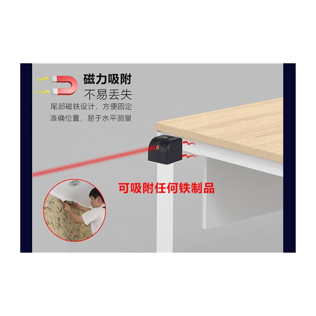 Green Light Compact Mini Portable Laser Pointer, USB Direct Charge Lithium Battery, Small Cross-line Laser Level.,black